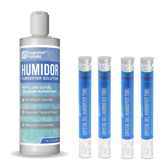 Humidor Solution & Humidor Humidifier Combo, 16oz Propylene Glycol