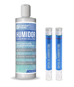 Humidor Solution & Humidor Humidifier Combo, (Humidifier Gel & Solution)