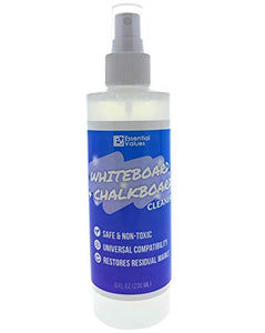 Whiteboard Cleaner Spray, Dry Erase & Chalkboard Cleaner, 8oz BottleBy Essential Values