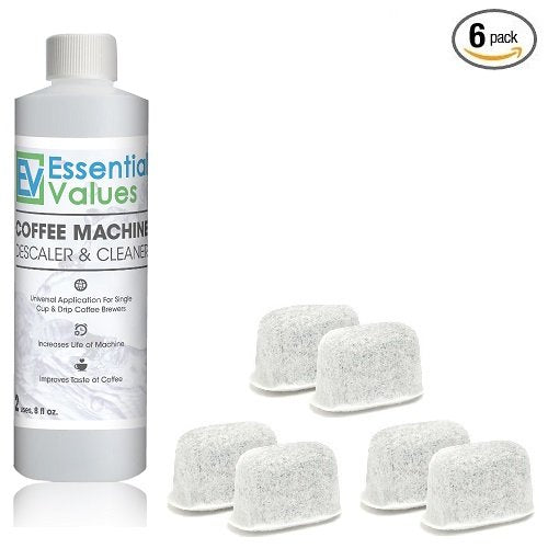 Brewer Care Kit - Keurig Descaling Solution Coffee Machine Descaler and Cleaner with BONUS 6 Filters for Keurig