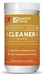 Essential Values Brewery Wash Powder (35 USES) - Safely Remove Stubborn Stains Fast | Multipurpose Cleanser for Brewery Equipment