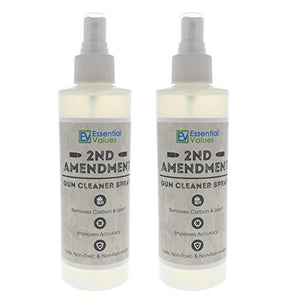 Essential Values 2 Pack Gun Cleaner Spray, (8oz) Best Used to Remove Carbon, Lead & Copper from Handguns, Rifles & Shotguns
