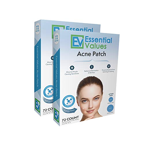 Hydrocolloid Acne/Pimple Patch (2PK of 72), A Drug Free Treatment That Fights Blemishes, Promotes Healing & Prevents Scarring