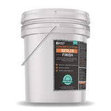 Essential Values 5 Gallon Concrete Sealer (Covers 7500 Sq Ft) – Made in USA - Excellent Clear & Wet Sealant Designed for Indoor/Outdoor Surfaces - for Concrete | Driveways | Garages | Basements