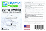 Espresso Machine Cleaning Tablets 30 Count & BONUS Descaler by Essential Values, Made in USA