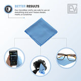 Microfiber Cleaning Cloth (2 Pack) - For Glasses, Camera Lens, Tablets & Phone Screens By Essential Values (2 Pack)