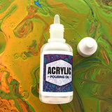 Acrylic Pouring Oil - 100% Silicone Lubricant for Cell Creation in Acrylic Paint, 1oz Drip Tip by Essential Values (1 Pack)