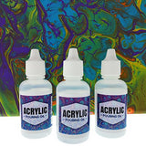 Acrylic Pouring Oil 3 Pack- 100% Silicone Lubricant for Cell Creation in Acrylic Paint, 1oz Drip Tip by Essential Values (3 Pack)