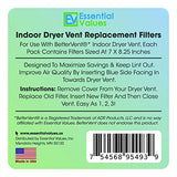 Essential Values 24 Pack Compatible Replacement Filters for Bettervent Indoor Dryer Vent