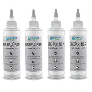 Essential Values 4 Pack Golf Regripping Solvent (8 Fl Oz), Double The Solution Compared to Others - Excellent for Quick & Easy Regripping of Golf Clubs - Made in USA