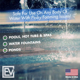 Essential Values Gallon Hot Tub, Pool & Spa Defoamer (Gallon / 128 Fl OZ) - Quickly Removes Foam Without The Use of Harsh Chemicals, Eco-Friendly & Safe with Silicone Emulsion Formula
