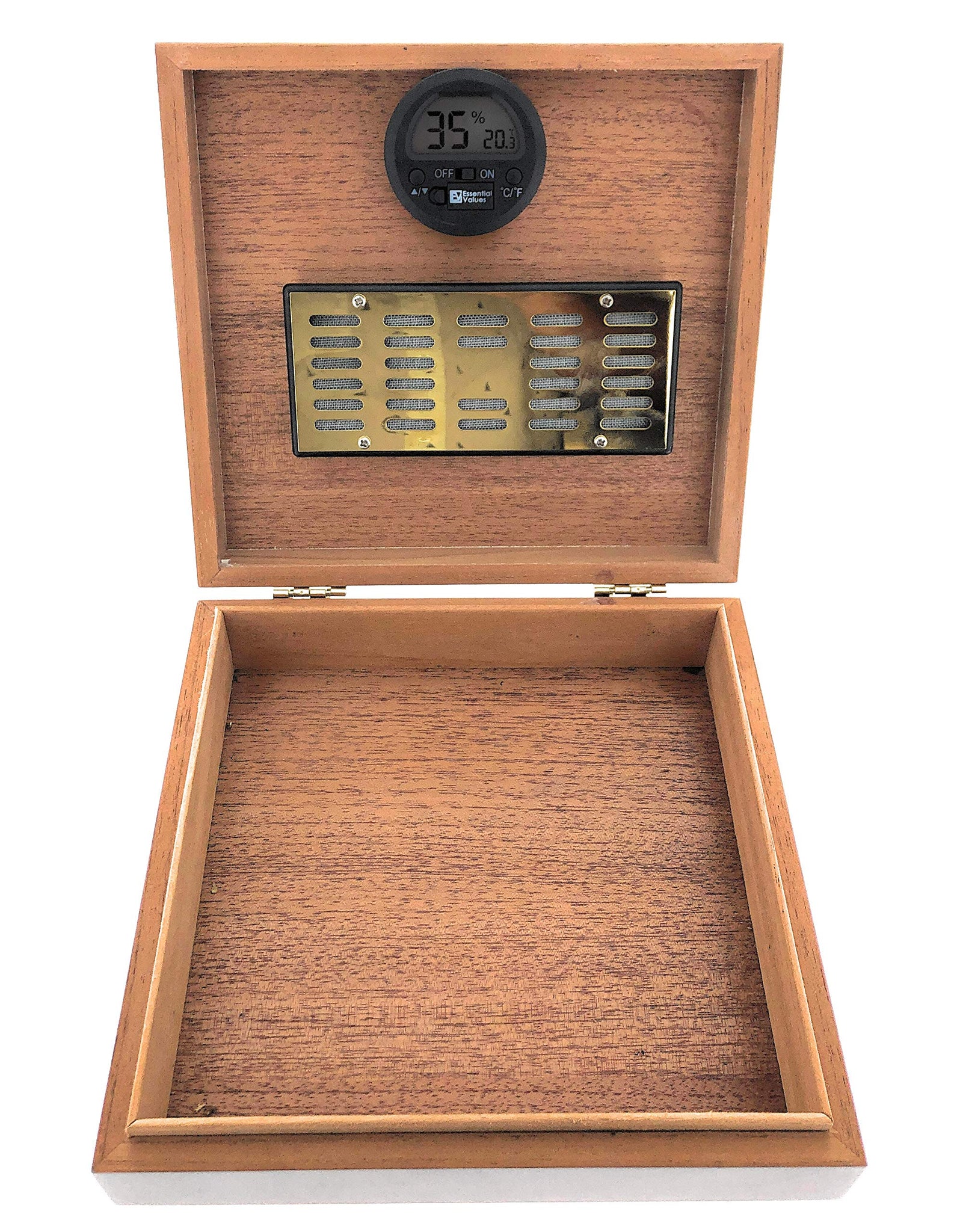 Cigar Hygrometer Black Practical Gadgets Round Digital Humidor