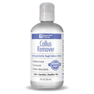 Essential Values Callus Remover gel for feet - pair with pumice stone & foot bucket for a professional pedicure - Made in USA