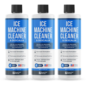 Ice Machine Cleaner 3 PACK 16OZ Nickel Safe Descaler, Universal For Wh –  Essential Values